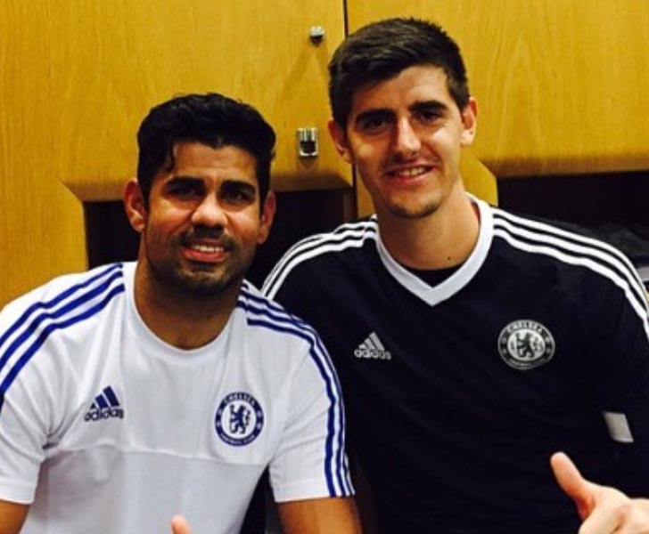Thibaut Courtois with Diego Costa during their Chelsea FC days (Photo: Thibaut Courtois / Instagram)