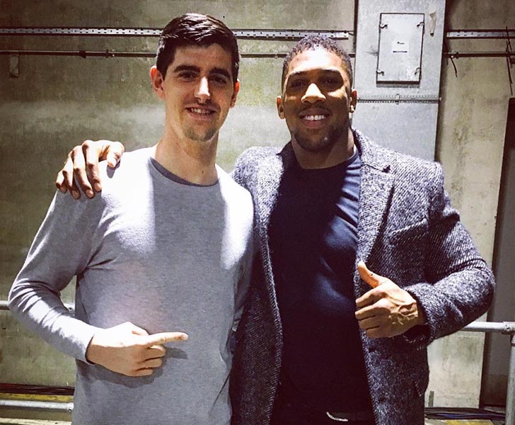 Thibaut Courtois with Anthony Joshua (Photo: Thibaut Courtois / Instagram)