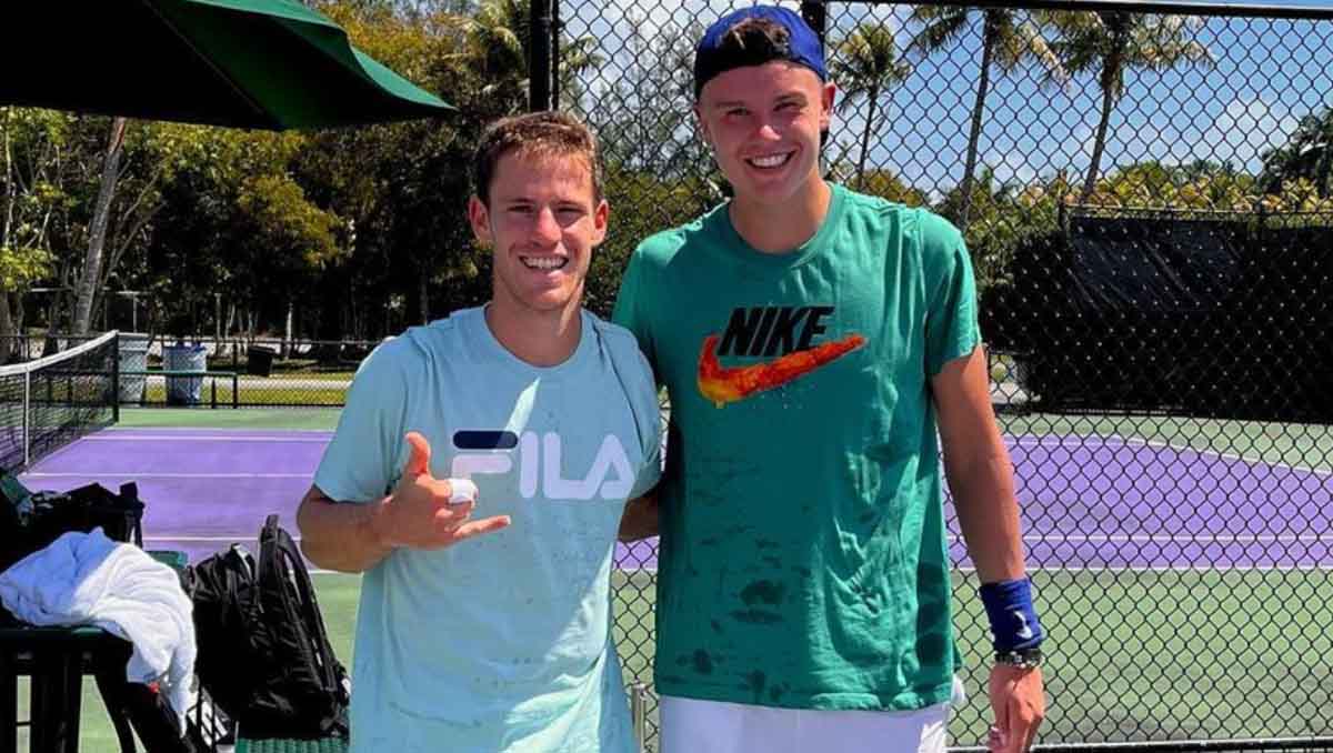 Holger Rune with Diego Schwartzman