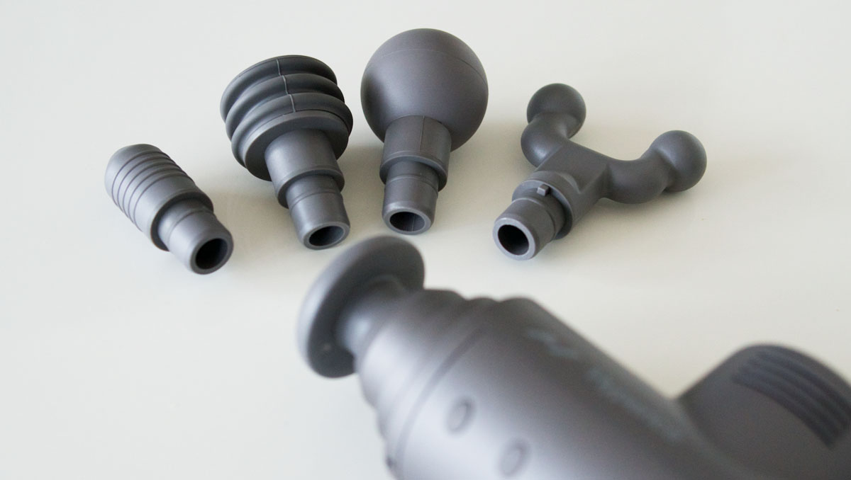 The Hypervolt 2 comes with five head attachments