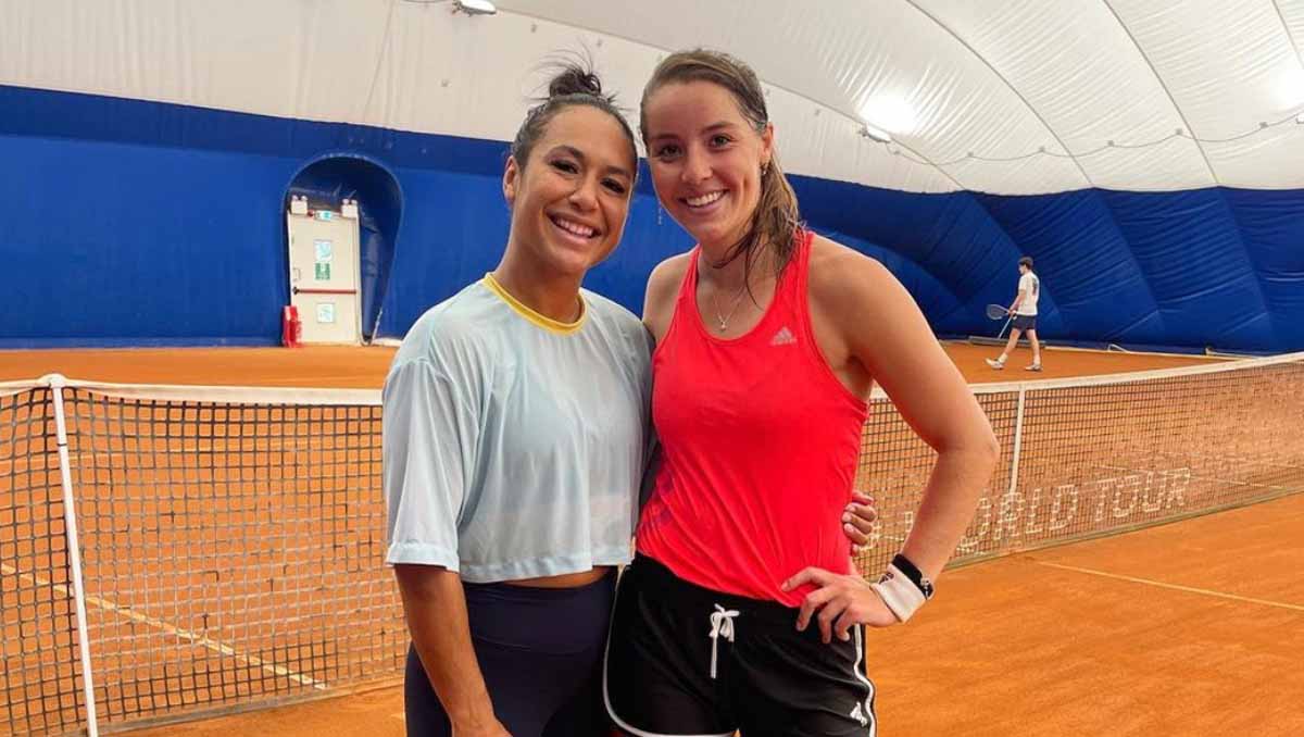 Jodie Burrage and Heather Watson