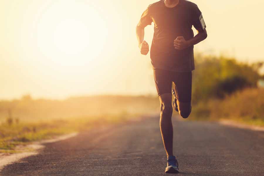 Man Running On Road