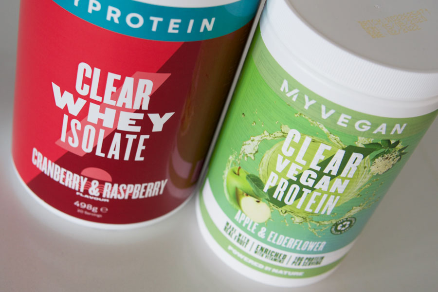 Myprotein Clear Whey Isolate and Clear Vegan Protein