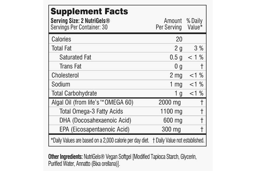 Performance Lab Omega-3 Ingredients