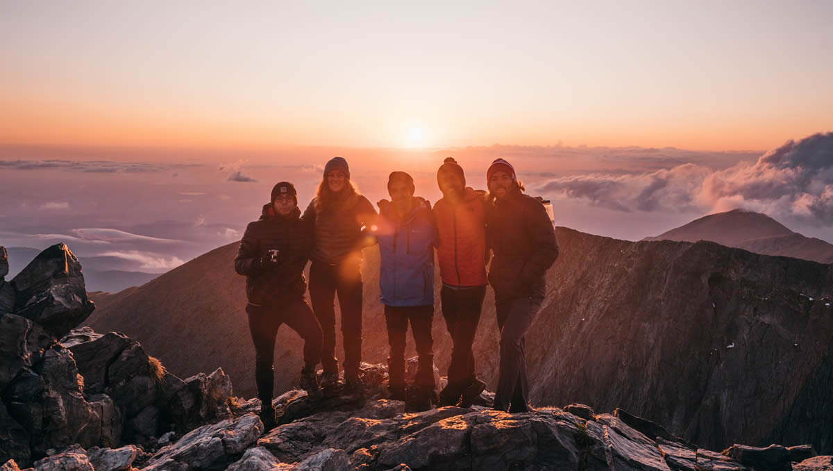 Sunrise on a mountain