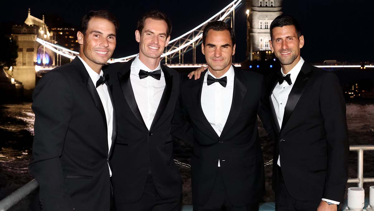 Rafael Nadal, Andy Murray, Roger Federer and Novak Djokovic